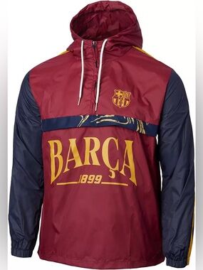 FC Barcelona Anorak Jacket Sport Design Sweden Barça 1899 Quarter-Zip Men's L